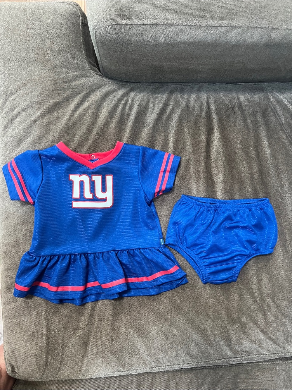 NFL Girls Baby NY Giants Dress with Bloomers